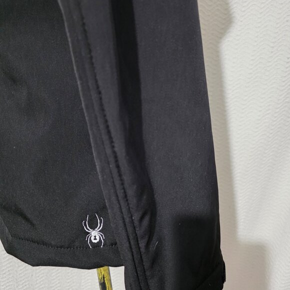 NWT Spyder Black Zip Jacket Hood, Water & Wind Resistent Termoweb Thumb Hole S/P - Picture 8 of 16